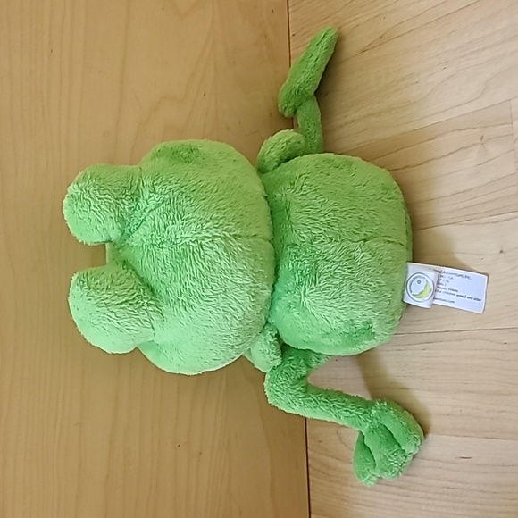 Plush Green Fat Frog With Red Kiss Me Heart Animal Adventure Inc Height 8" - Picture 4 of 7